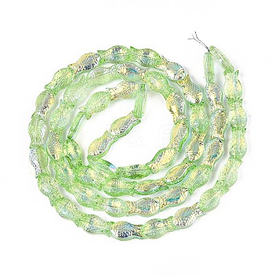 Transparency Electroplate Glass Beads Strands GLAA-T023-40A-08-1-1