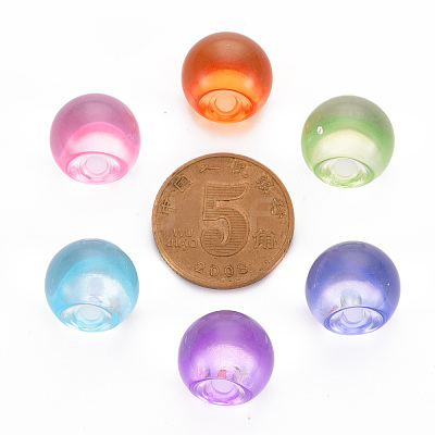 1-Hole Transparent Acrylic Buttons TACR-S154-50B-1