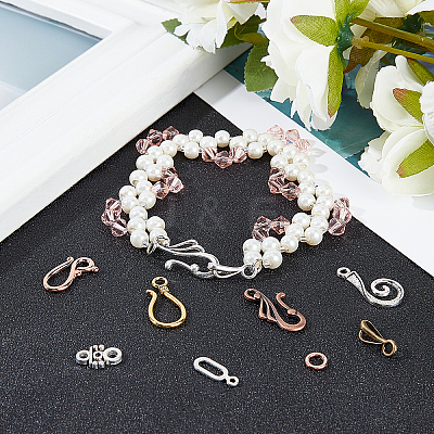 Tibetan Style Hook and Eye Clasps TIBE-PH0005-13-1