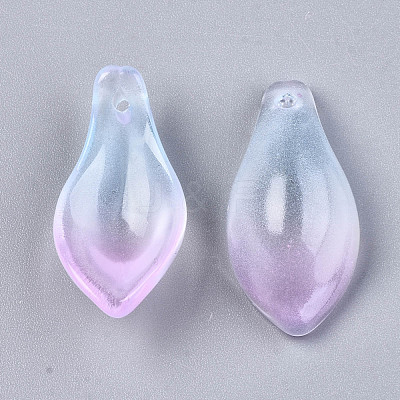 Two Tone Spray Painted Glass Pendants GLAA-N042-001A-D04-1