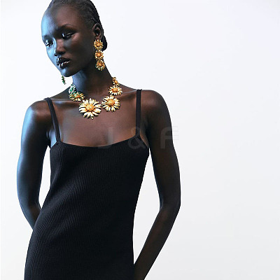 Alloy Bib Necklaces for Women FS-WGC5177-01-1