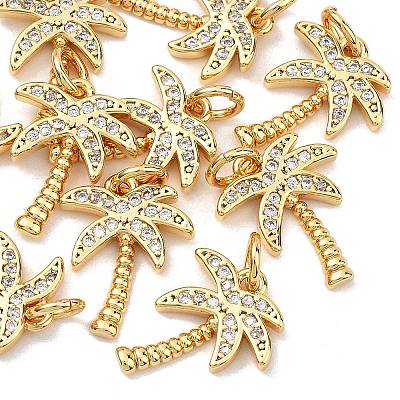 SHEGRACE Brass Micro Pave Clear Cubic Zirconia Pendants X-XGRQ2C285-409G-1