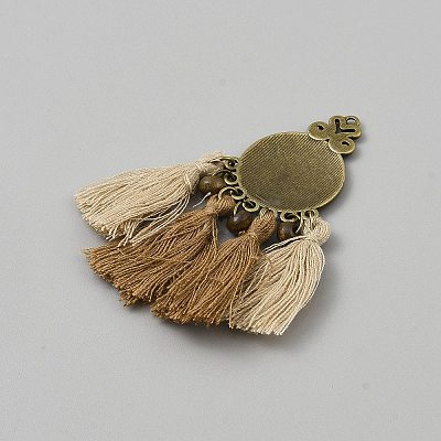 Alloy Tassel Pendants FIND-CJC0024-54C-1