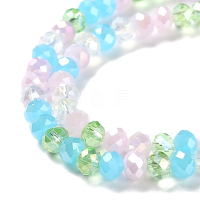 Glass Beads Strands EGLA-A034-M8mm-50-1