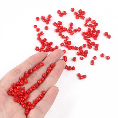 Baking Paint Glass Seed Beads SEED-US0003-4mm-K20-1