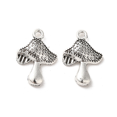 Tibetan Style Zinc Alloy Mushroom Pendants TIBEP-R334-289AS-RS-1