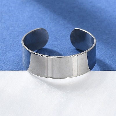 Non-Tarnish 304 Stainless Steel Cuff Rings STAS-T045-22A-P-1