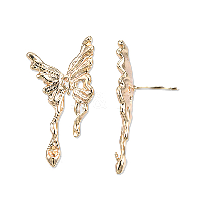 Brass Stud Earring Findings KK-N232-429LG-A-1