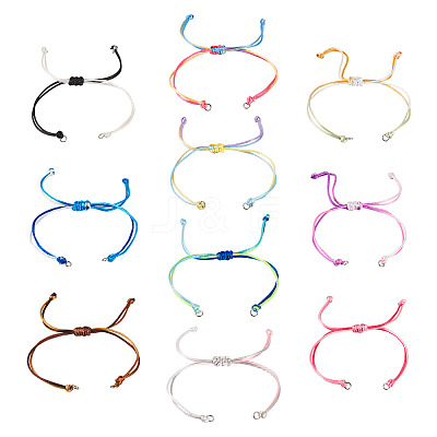 30Pcs 10 Color Nylon Bracelets Making BJEW-TAC0041-1