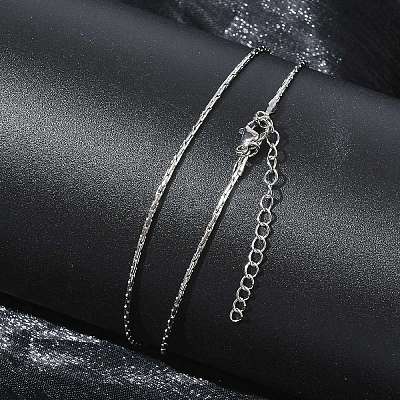 1.2MM 304 Stainless Steel Boston Link Chain Necklaces NJEW-D328-01P-03-1