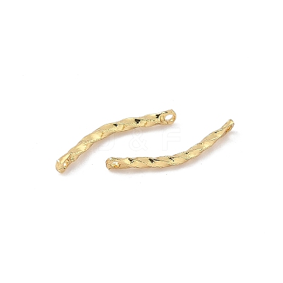 Brass Twisted Stick Connector Charms KK-Q039-16G-1