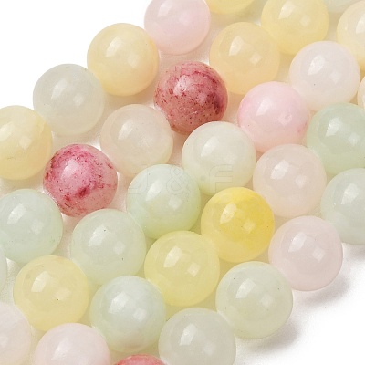 Natural Green Jade Beads Strands G-G757-03-12mm-1
