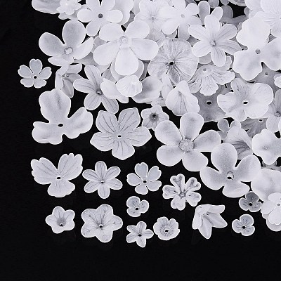 Frosted Acrylic Bead Caps KY-Q004-08I-1