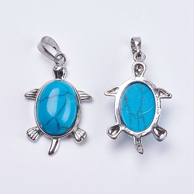 Synthetic Turquoise Pendants G-F265-01M-1