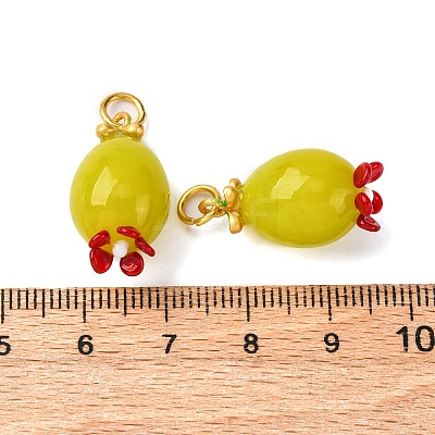 Handmade Lampwork Pendants LAMP-Z012-01G-04-1