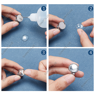 DIY Flat Round Adjustable Ring Making Kit DIY-SC0019-90-1