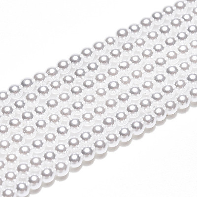 Baking Paint Pearlized Glass Pearl Bead Strands HY-N002-2mm-A12-1