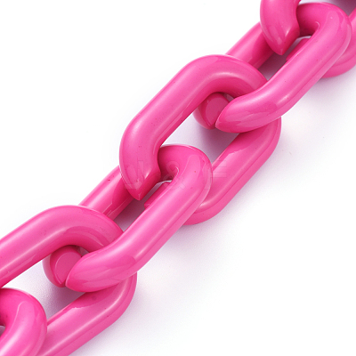 Handmade Opaque Acrylic Cable Chain AJEW-JB00574-05-1
