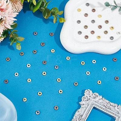 300Pcs 6 Colors Tibetan Style Alloy Spacer Beads TIBEB-GO0001-02-1