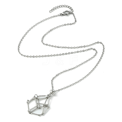 Tarnish Resistant 304 Stainless Steel Macrame Pouch Braided Gemstone Holder NJEW-JN04468-04-1