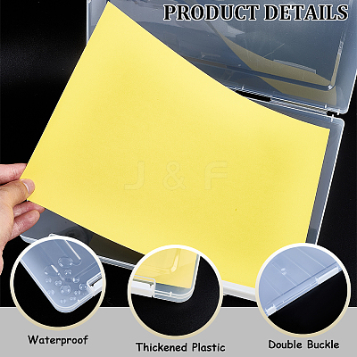 Transparent Plastic Packaging Boxes with Hinged Lid AJEW-WH20060-90A-1