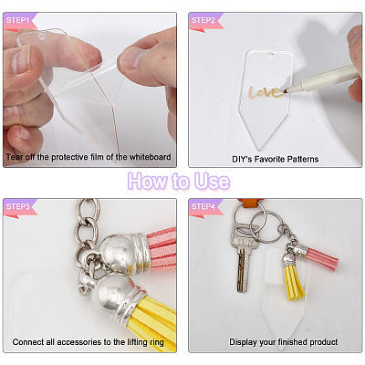 DIY Blank Keychain Making Kit DIY-WH0453-25-1