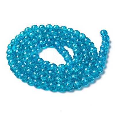 Crackle Glass Beads Strands CCG-Q001-8mm-06-1