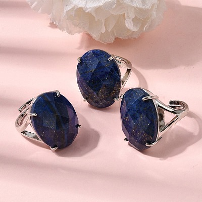 Gemstone Finger Rings RJEW-C154-01-1