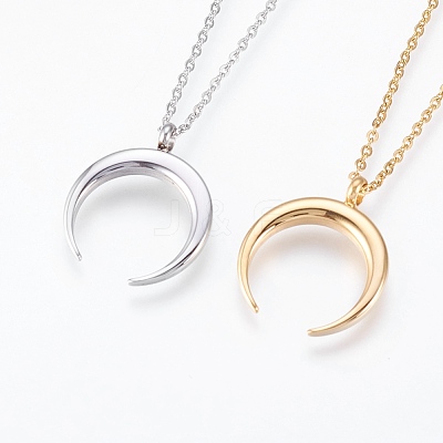 304 Stainless Steel Pendant  Necklaces NJEW-P224-16-1