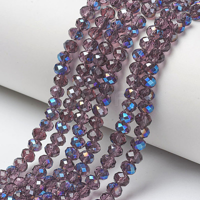 Electroplate Glass Beads Strands EGLA-A034-T6mm-I09-1