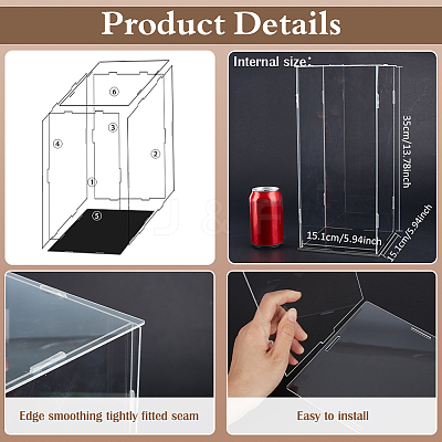 Transparent Acrylic Display Boxes ODIS-WH0329-95B-1