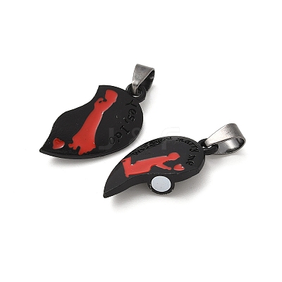 Alloy Enamel Split Pendants STAS-M114-08EB-1