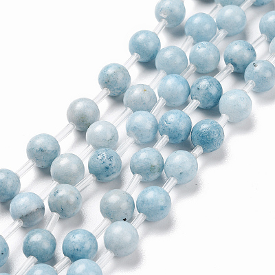 Natural Dyed Marble Beads Strands G-I203-A-8mm-1-1