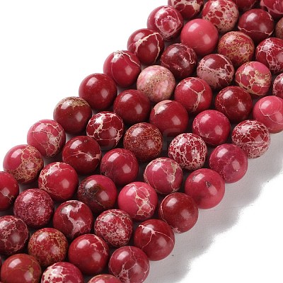 Dyed Natural Regalite/Imperial Jasper/Sea Sediment Jasper Beads Strands G-B124-C01-13-1