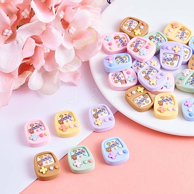 30Pcs Game Console Slime Opaque Resin Cabochons Flatback Cartoon Game Slime Resin Charms Colorful Cartoon Embellishment Cabochon for DIY Crafts Scrapbooking Phone Case Decor JX286A-1