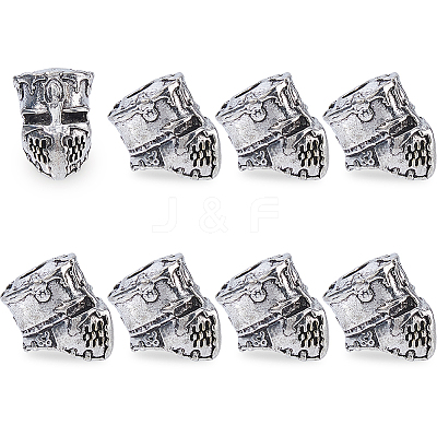 8Pcs Tibetan Style Alloy European Beads FIND-DC0008-33-1