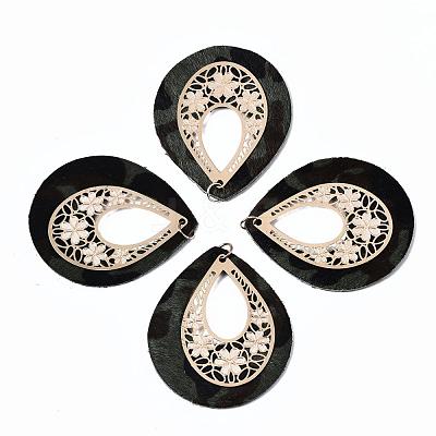 Eco-Friendly Cowhide Leather with Alloy Pendants FIND-N049-06C-1