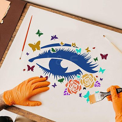 Plastic Reusable Drawing Painting Stencils Templates DIY-WH0202-267-1