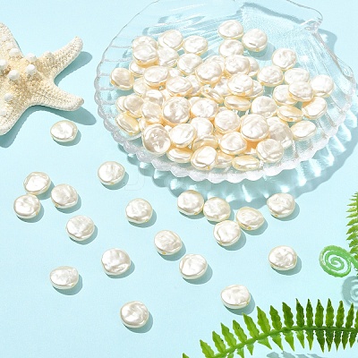 100Pcs ABS Plastic Imitation Pearl Beads OACR-YW0003-70-1
