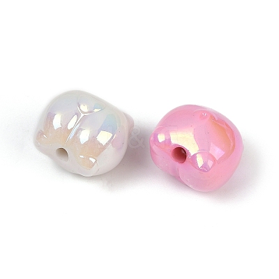 UV Plating Opaque Acrylic Beads MACR-L007-09-1