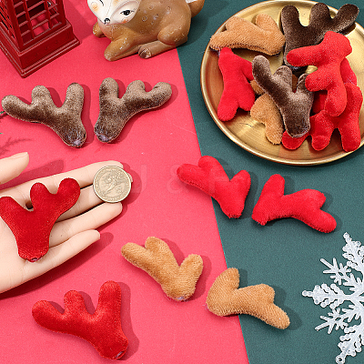 16Pcs 4 Styles Fibre Antler Snowman Hand Branch DOLL-GF0001-10-1