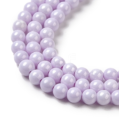 Cubic Zirconia Imitation Pearl Bead Strands ZIRC-P109-03A-03-1