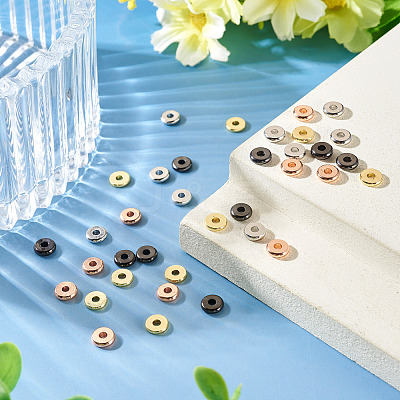 40Pcs 4 Colors Brass Spacer Beads KK-TADJ0001-09C-1