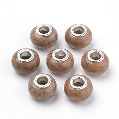 Imitation Turquoise Style Resin European Beads OPDL-Q132-06-1