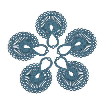 430 Stainless Steel Filigree Pendants STAS-S108-22A-1