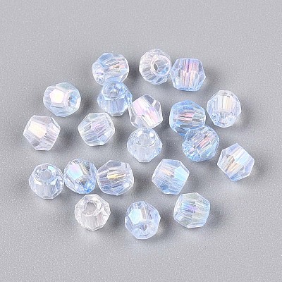 Transparent Spray Painted Glass Beads LS-EGLA-N018-4mm-05-1