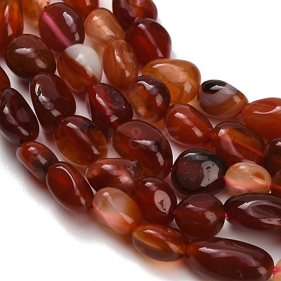 Natural Red Agate Beads Strands GG-CBA7621-B01-01-1