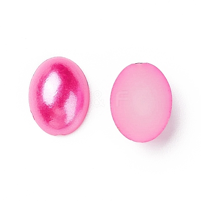 ABS Plastic Imitation Pearl Cabochons SACR-R755-8x6mm-ZM-1