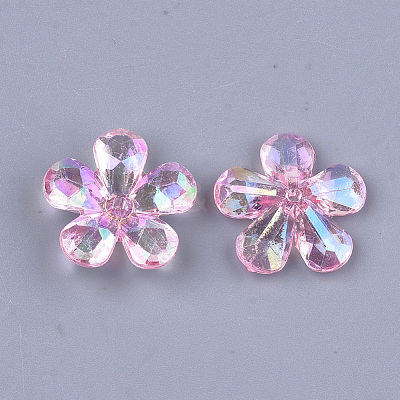 Transparent Acrylic Bead Caps TACR-T007-05D-1