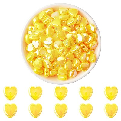 200Pcs 2 Colors ABS Plastic Beads KY-FS0001-42A-1